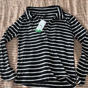 J.Crew Striped Black and White collared shirt